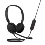 Jabra Evolve 10, On Ear Noise Cancellation Mic with Fully Adjustable Boom Arm and USB-A Connectivity Stereo Headset, Black